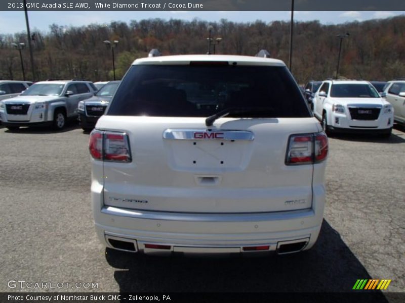 White Diamond Tricoat / Cocoa Dune 2013 GMC Acadia SLE AWD