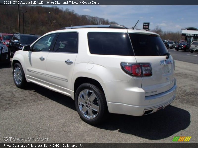 White Diamond Tricoat / Cocoa Dune 2013 GMC Acadia SLE AWD