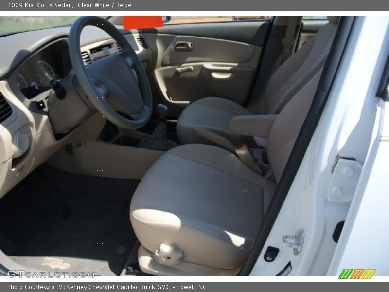 Clear White / Beige 2009 Kia Rio LX Sedan