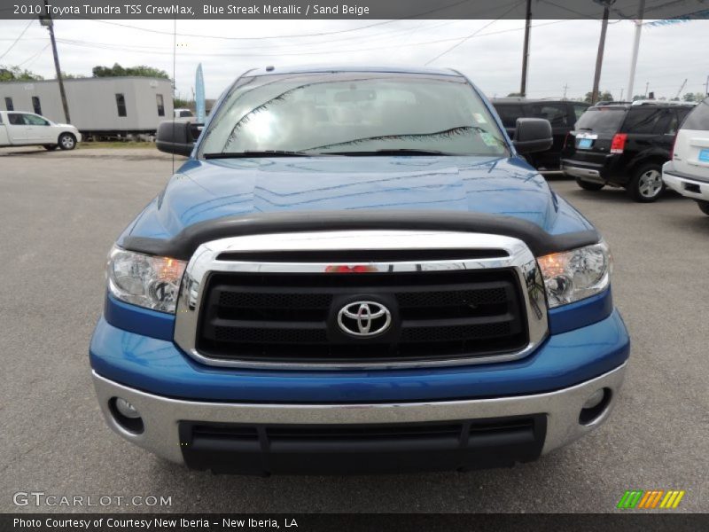 Blue Streak Metallic / Sand Beige 2010 Toyota Tundra TSS CrewMax