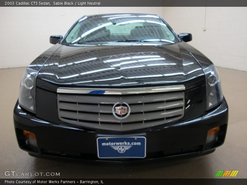 Sable Black / Light Neutral 2003 Cadillac CTS Sedan