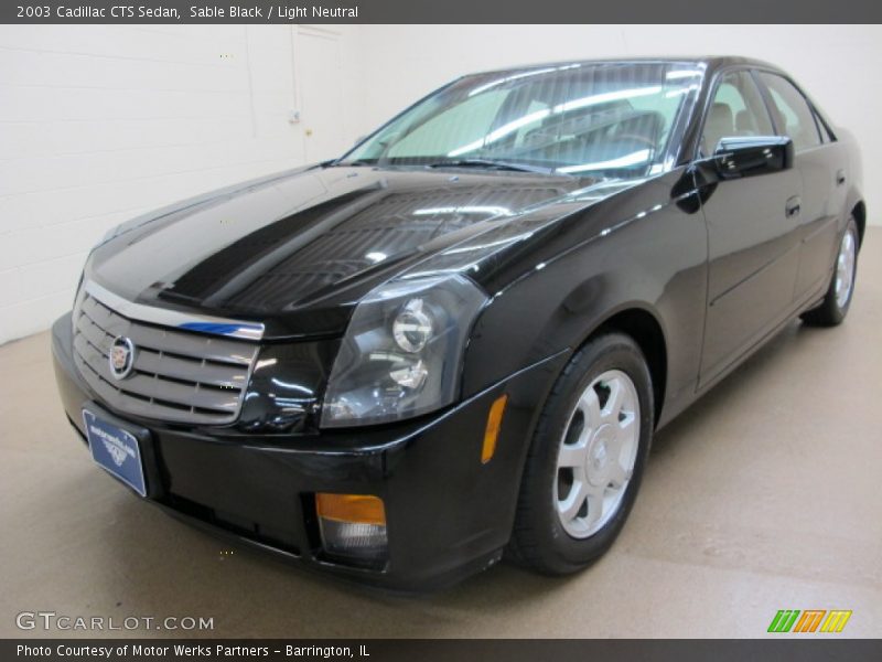 Sable Black / Light Neutral 2003 Cadillac CTS Sedan
