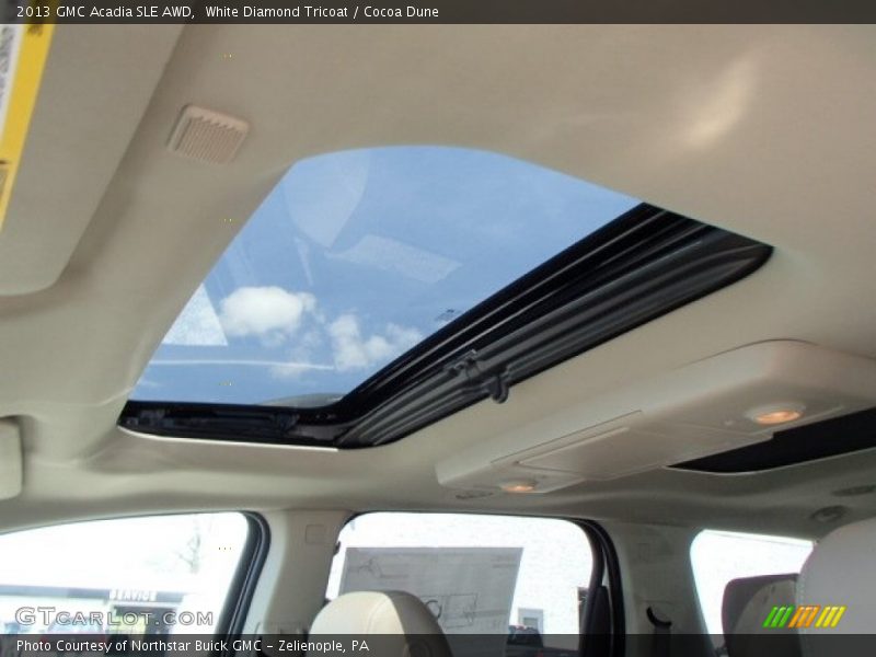 White Diamond Tricoat / Cocoa Dune 2013 GMC Acadia SLE AWD