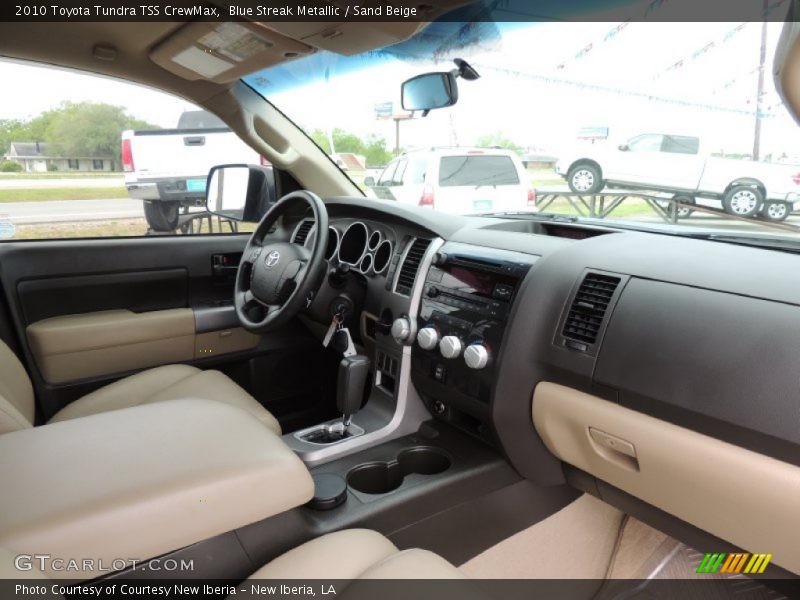 Blue Streak Metallic / Sand Beige 2010 Toyota Tundra TSS CrewMax