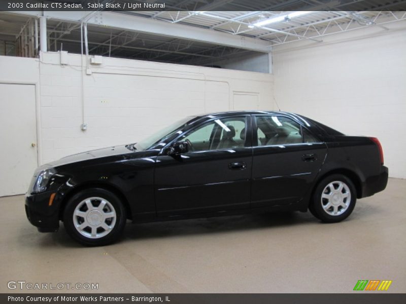 Sable Black / Light Neutral 2003 Cadillac CTS Sedan