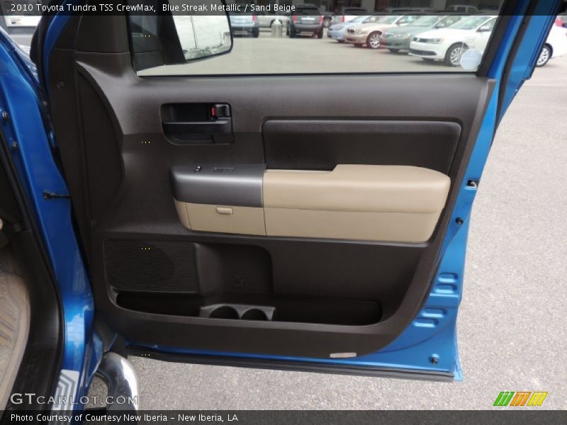 Blue Streak Metallic / Sand Beige 2010 Toyota Tundra TSS CrewMax