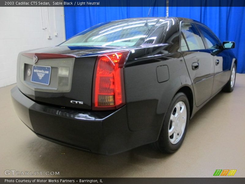 Sable Black / Light Neutral 2003 Cadillac CTS Sedan