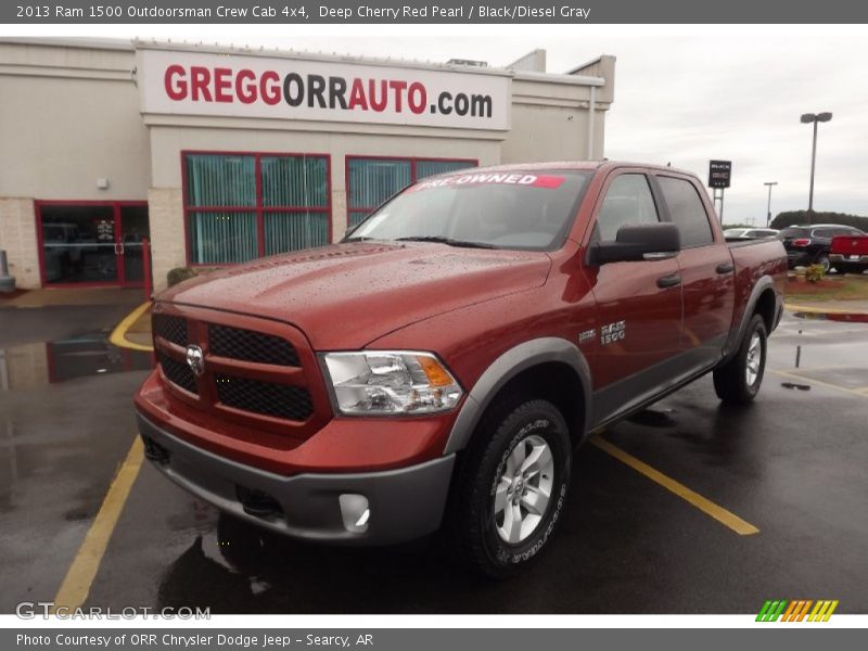 Deep Cherry Red Pearl / Black/Diesel Gray 2013 Ram 1500 Outdoorsman Crew Cab 4x4