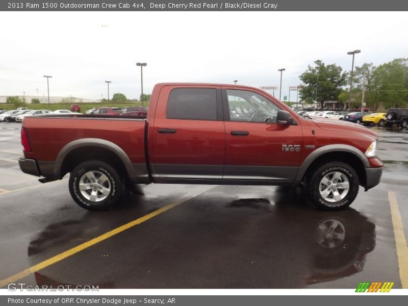 Deep Cherry Red Pearl / Black/Diesel Gray 2013 Ram 1500 Outdoorsman Crew Cab 4x4