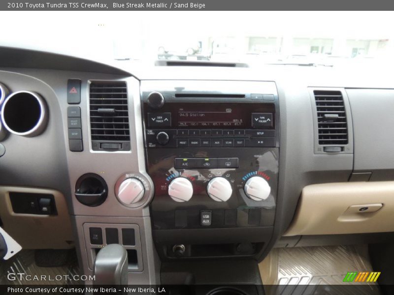 Blue Streak Metallic / Sand Beige 2010 Toyota Tundra TSS CrewMax