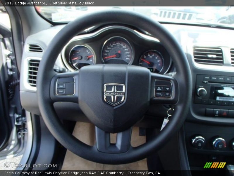 Billet Silver Metallic / Black 2013 Dodge Avenger SE