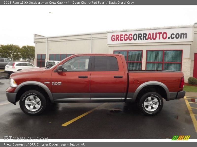 Deep Cherry Red Pearl / Black/Diesel Gray 2013 Ram 1500 Outdoorsman Crew Cab 4x4