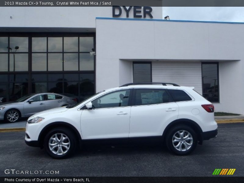 Crystal White Pearl Mica / Sand 2013 Mazda CX-9 Touring