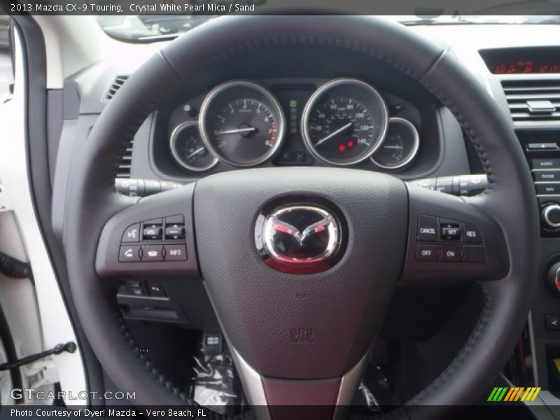 Crystal White Pearl Mica / Sand 2013 Mazda CX-9 Touring