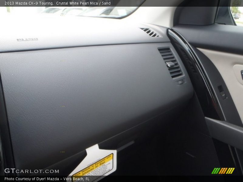 Crystal White Pearl Mica / Sand 2013 Mazda CX-9 Touring