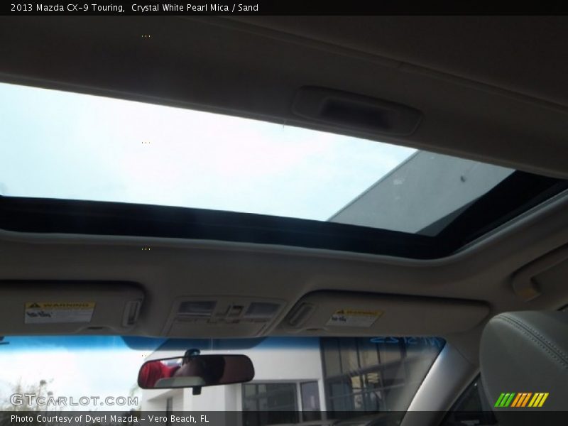 Crystal White Pearl Mica / Sand 2013 Mazda CX-9 Touring