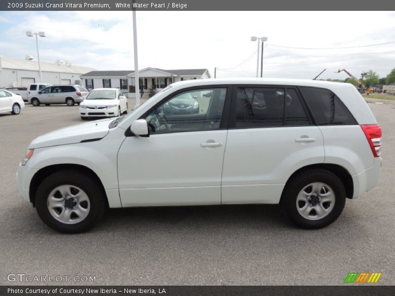 White Water Pearl / Beige 2009 Suzuki Grand Vitara Premium