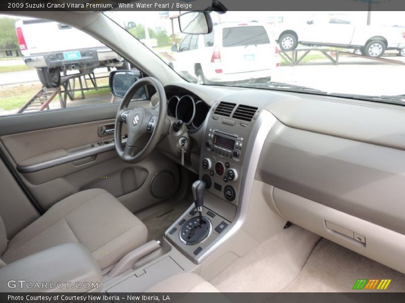 White Water Pearl / Beige 2009 Suzuki Grand Vitara Premium