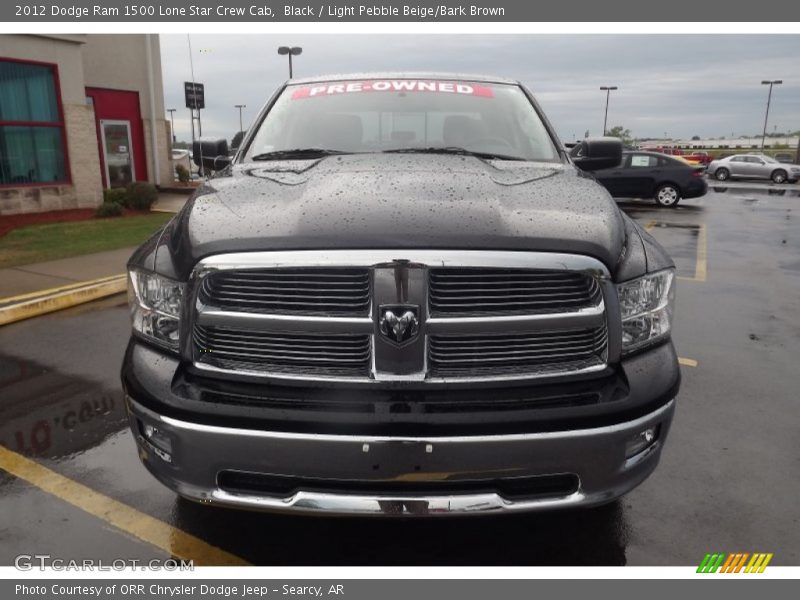 Black / Light Pebble Beige/Bark Brown 2012 Dodge Ram 1500 Lone Star Crew Cab