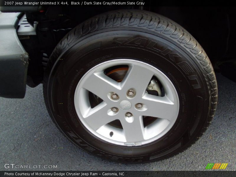 Black / Dark Slate Gray/Medium Slate Gray 2007 Jeep Wrangler Unlimited X 4x4