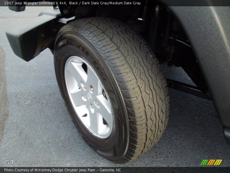 Black / Dark Slate Gray/Medium Slate Gray 2007 Jeep Wrangler Unlimited X 4x4