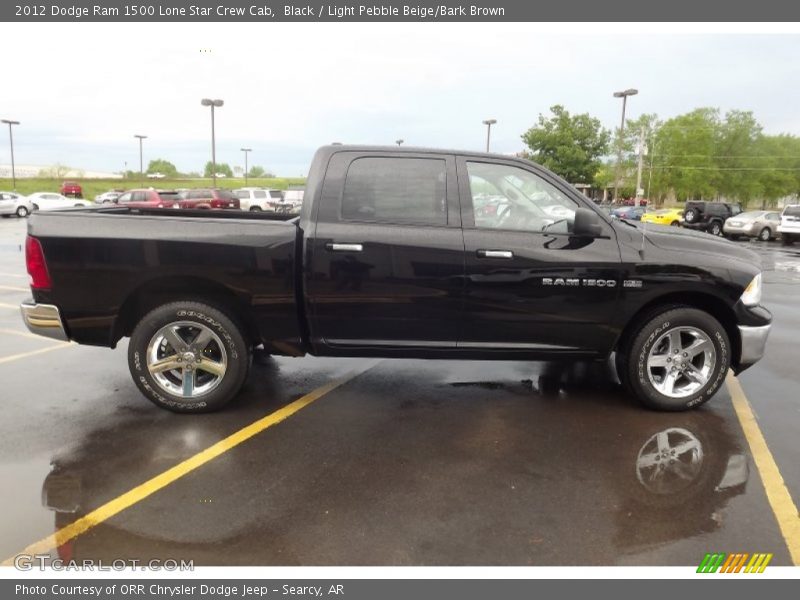 Black / Light Pebble Beige/Bark Brown 2012 Dodge Ram 1500 Lone Star Crew Cab