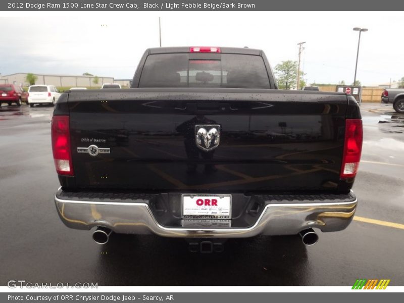 Black / Light Pebble Beige/Bark Brown 2012 Dodge Ram 1500 Lone Star Crew Cab