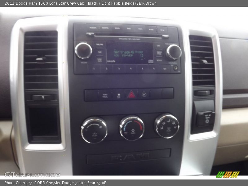 Black / Light Pebble Beige/Bark Brown 2012 Dodge Ram 1500 Lone Star Crew Cab