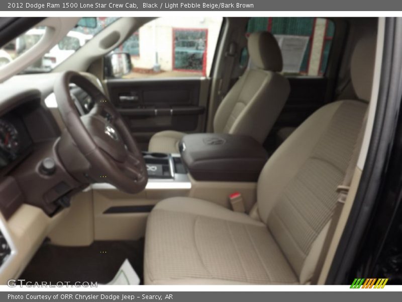 Black / Light Pebble Beige/Bark Brown 2012 Dodge Ram 1500 Lone Star Crew Cab