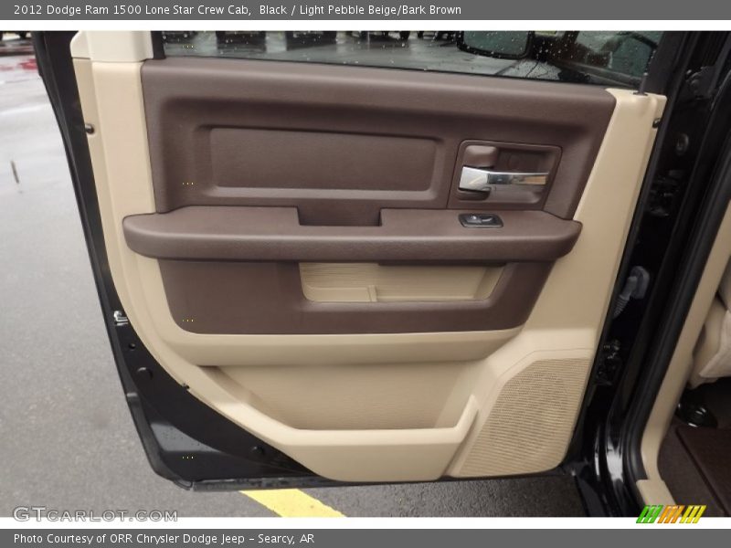 Black / Light Pebble Beige/Bark Brown 2012 Dodge Ram 1500 Lone Star Crew Cab