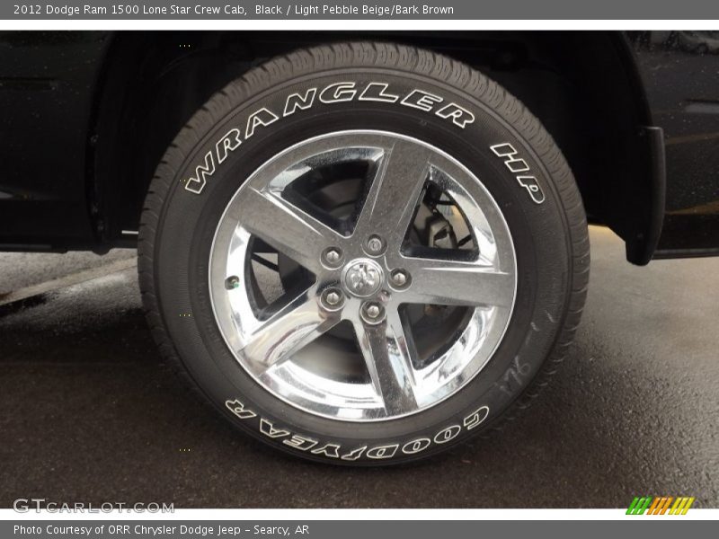 Black / Light Pebble Beige/Bark Brown 2012 Dodge Ram 1500 Lone Star Crew Cab