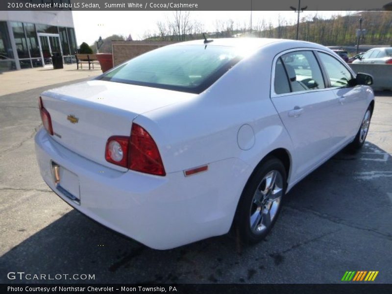 Summit White / Cocoa/Cashmere 2010 Chevrolet Malibu LS Sedan
