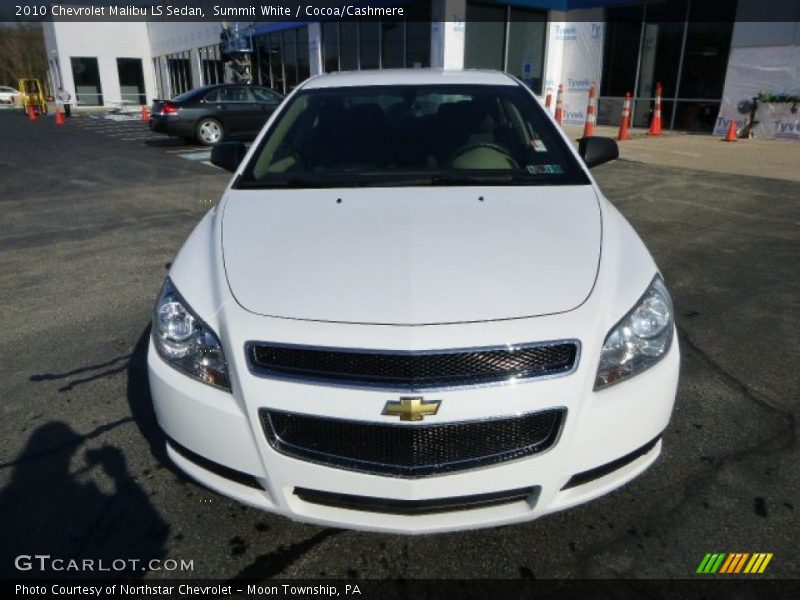 Summit White / Cocoa/Cashmere 2010 Chevrolet Malibu LS Sedan
