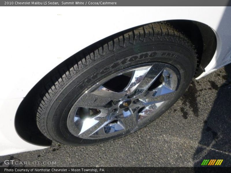 Summit White / Cocoa/Cashmere 2010 Chevrolet Malibu LS Sedan