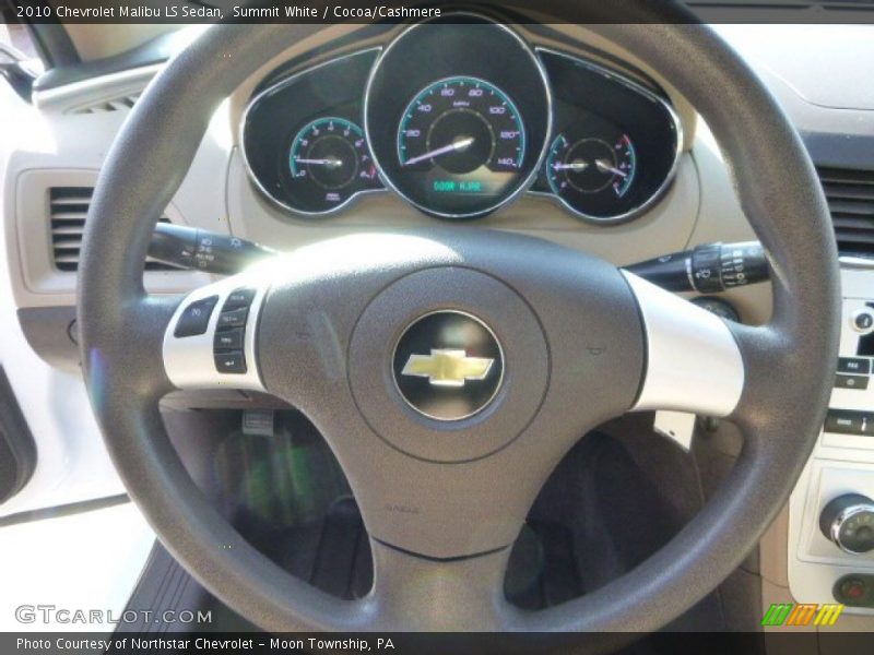 Summit White / Cocoa/Cashmere 2010 Chevrolet Malibu LS Sedan