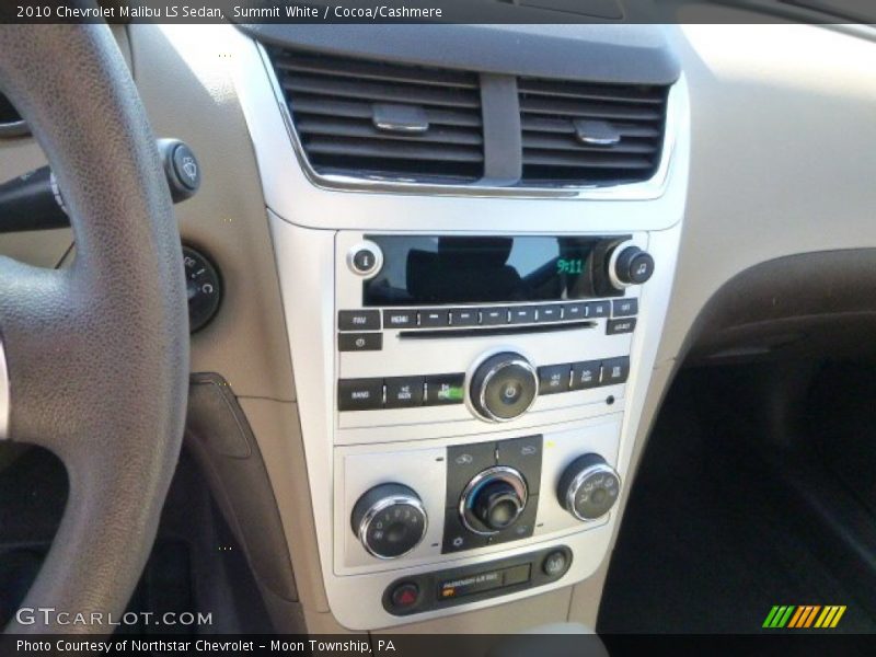 Summit White / Cocoa/Cashmere 2010 Chevrolet Malibu LS Sedan