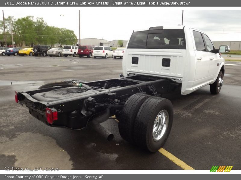 Bright White / Light Pebble Beige/Bark Brown 2011 Dodge Ram 3500 HD Laramie Crew Cab 4x4 Chassis