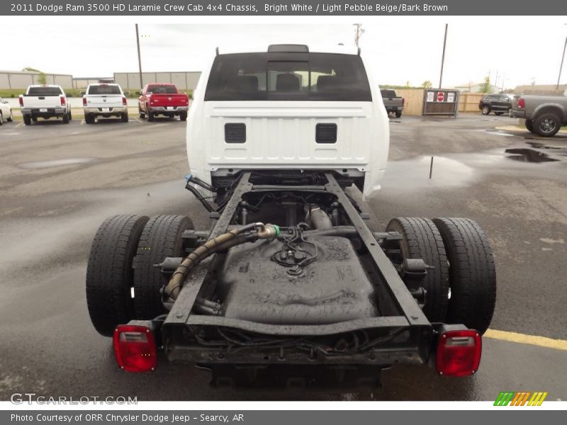 Bright White / Light Pebble Beige/Bark Brown 2011 Dodge Ram 3500 HD Laramie Crew Cab 4x4 Chassis