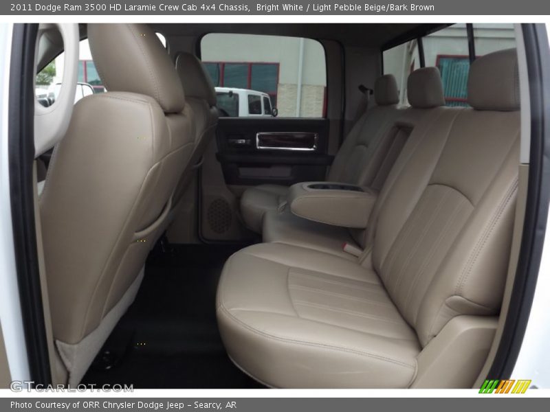 Bright White / Light Pebble Beige/Bark Brown 2011 Dodge Ram 3500 HD Laramie Crew Cab 4x4 Chassis
