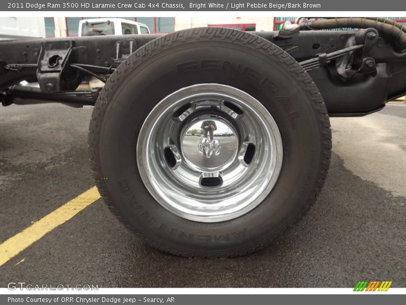 Bright White / Light Pebble Beige/Bark Brown 2011 Dodge Ram 3500 HD Laramie Crew Cab 4x4 Chassis