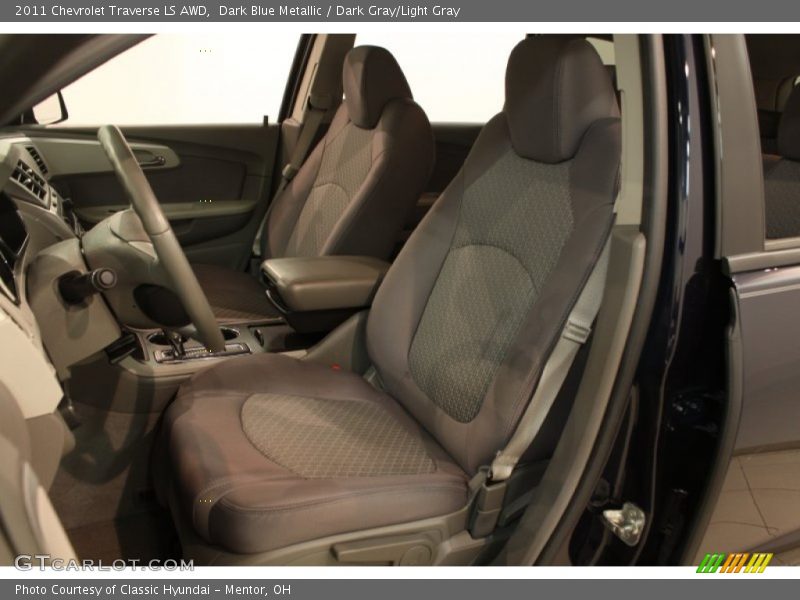 Dark Blue Metallic / Dark Gray/Light Gray 2011 Chevrolet Traverse LS AWD