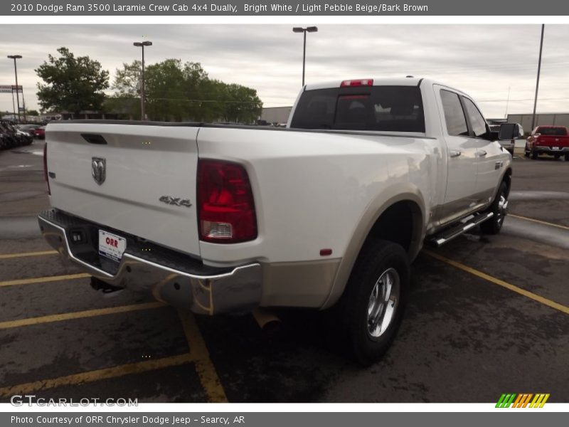 Bright White / Light Pebble Beige/Bark Brown 2010 Dodge Ram 3500 Laramie Crew Cab 4x4 Dually