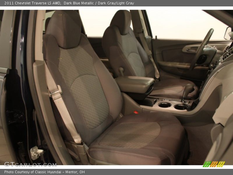 Dark Blue Metallic / Dark Gray/Light Gray 2011 Chevrolet Traverse LS AWD