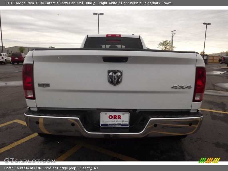 Bright White / Light Pebble Beige/Bark Brown 2010 Dodge Ram 3500 Laramie Crew Cab 4x4 Dually