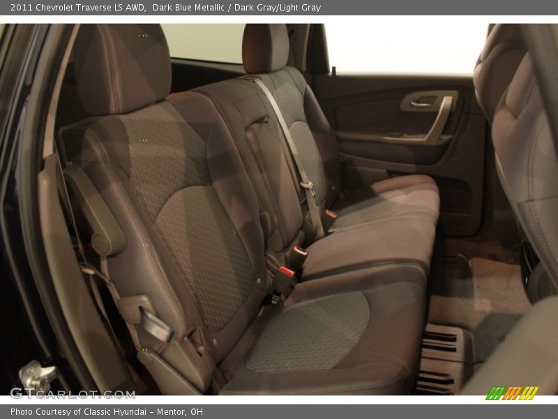 Dark Blue Metallic / Dark Gray/Light Gray 2011 Chevrolet Traverse LS AWD