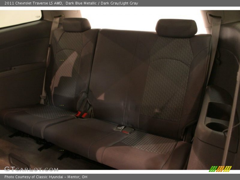 Dark Blue Metallic / Dark Gray/Light Gray 2011 Chevrolet Traverse LS AWD