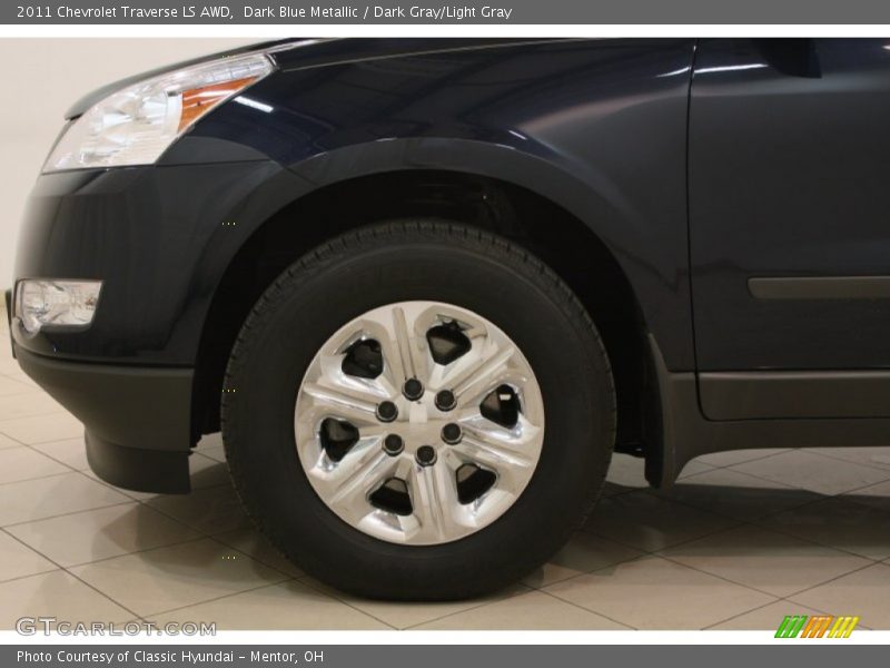 Dark Blue Metallic / Dark Gray/Light Gray 2011 Chevrolet Traverse LS AWD