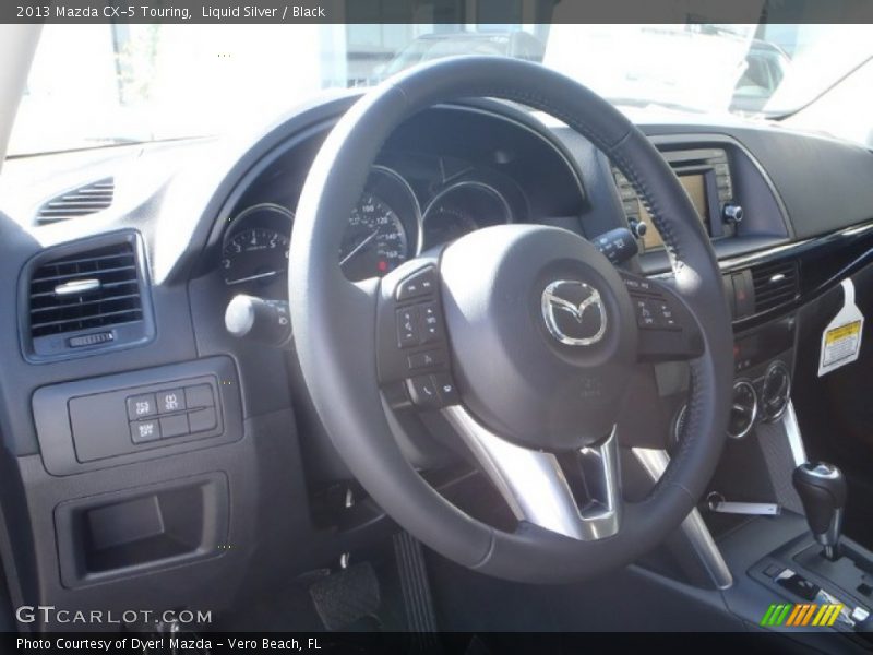 Liquid Silver / Black 2013 Mazda CX-5 Touring