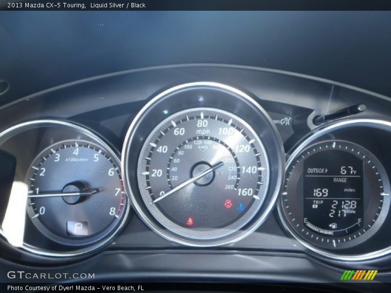 Liquid Silver / Black 2013 Mazda CX-5 Touring