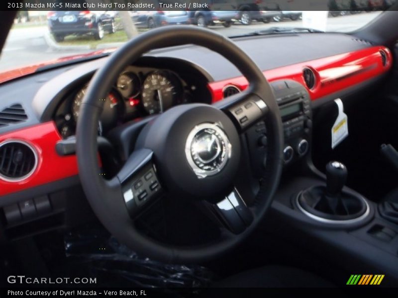 True Red / Black 2013 Mazda MX-5 Miata Club Hard Top Roadster